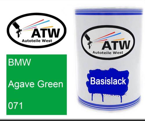 BMW, Agave Green, 071: 500ml Lackdose, von ATW Autoteile West.